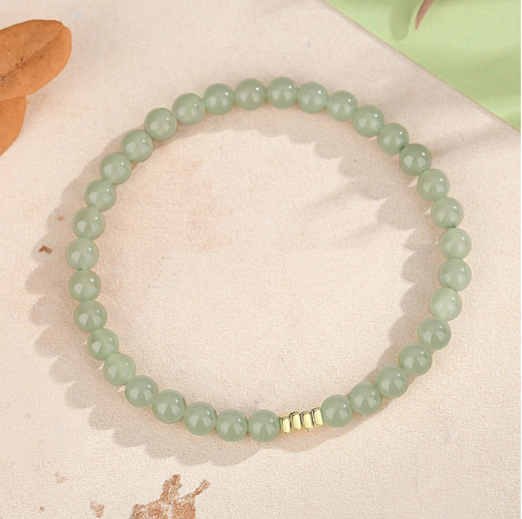 Collar con colgante de jade verde y tierra de la suerte en plata de ley 925, tesoro oriental