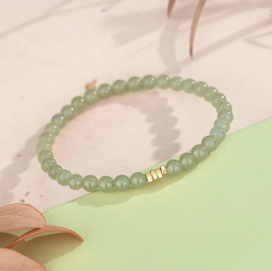 Collar con colgante de jade verde y tierra de la suerte en plata de ley 925, tesoro oriental