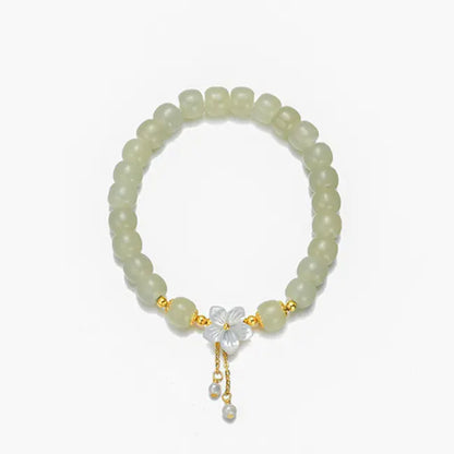 Collar con colgante de jade verde y tierra de la suerte en plata de ley 925, tesoro oriental 