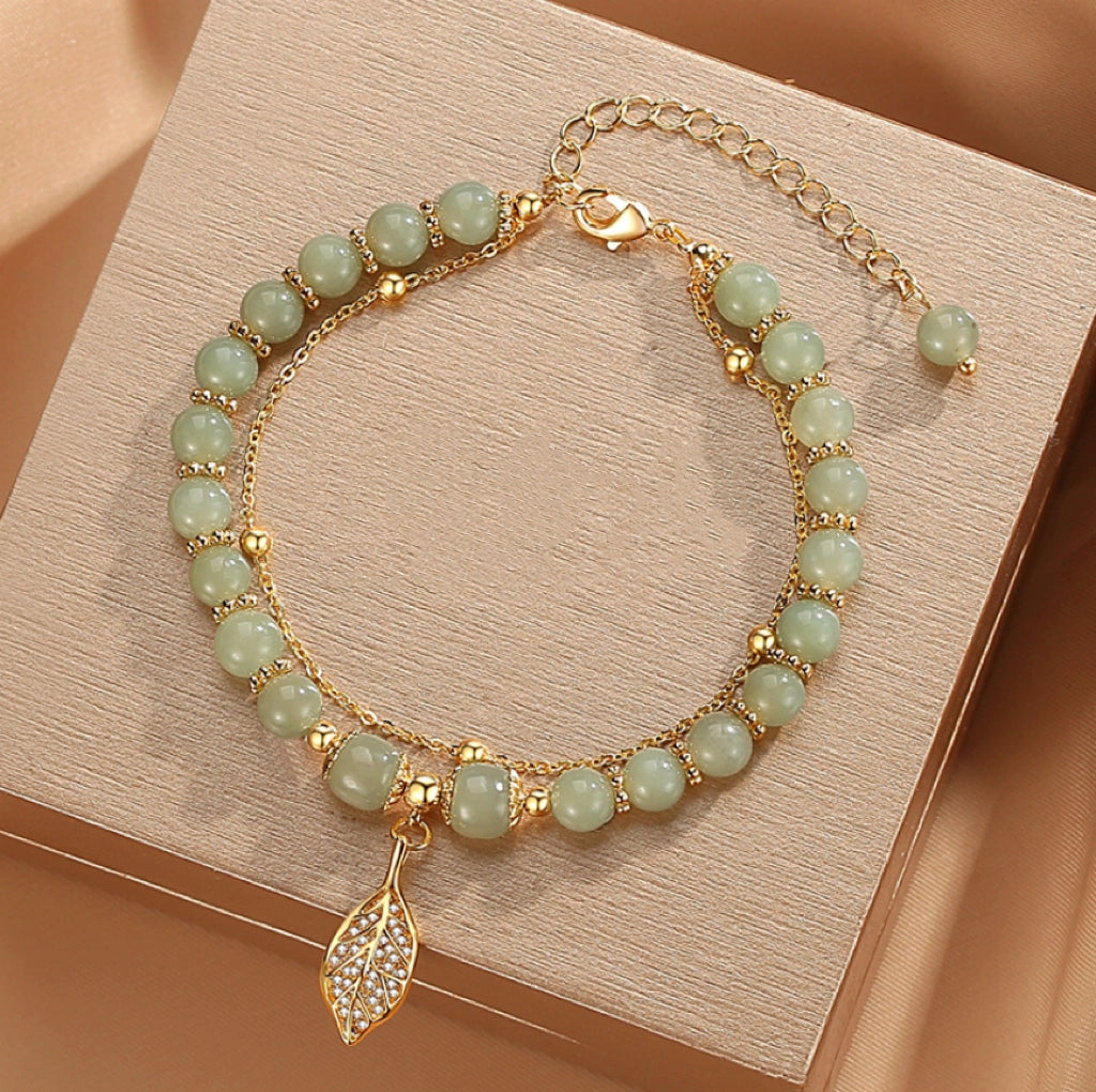 Collar con colgante de jade verde y tierra de la suerte en plata de ley 925, tesoro oriental 