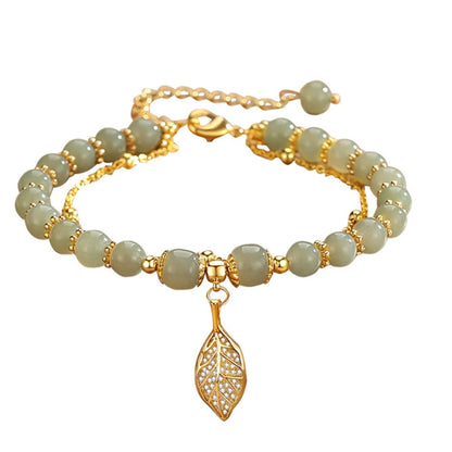 Collar con colgante de jade verde y tierra de la suerte en plata de ley 925, tesoro oriental 