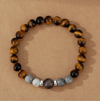 Oriental Treasure Natural Tiger's Eye Stone Bracelet Wealthy 999 Sterling Silver Protection Adjustable