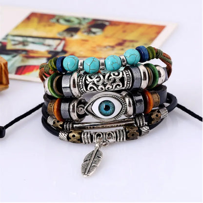 Oriental Treasure Tibetan Turquoise Evil Eye Purification Bracelet, Gift for Him